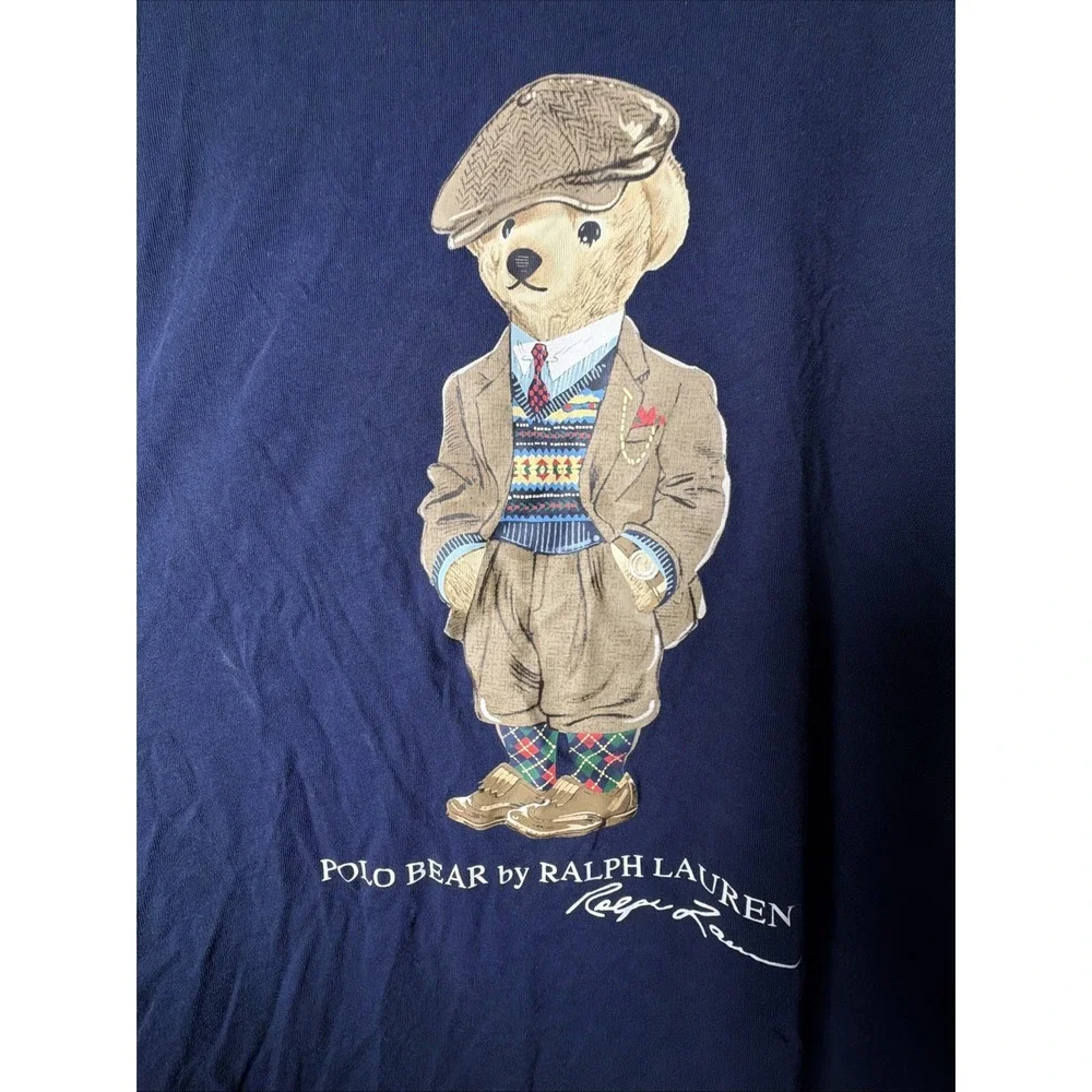 Polo Ralph Lauren Men's Navy Polo Bear Graphic T-Shirt 2XLT 2TGL